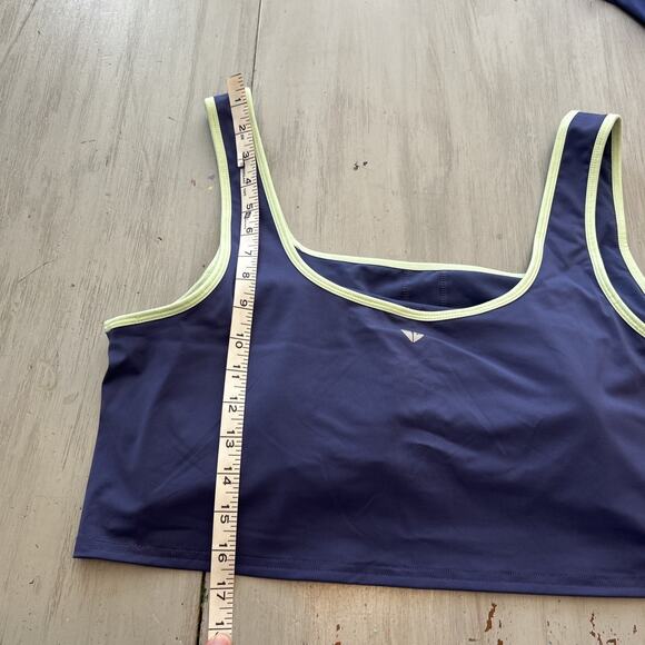 Fabletics Motion 365 Blue Green Coral Legging and Sports Bra Top Set Sz 1X - Picture 11 of 12